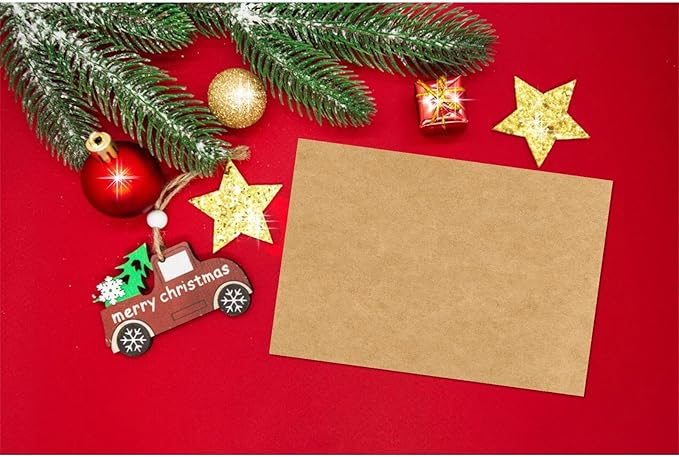 5x7 Blank Kraft Cardstock Paper (Set of 50) Thick Paper - 80lb Flat Cards Stock Printer Paper for Make Your Own DIY Invitations, Note, Greeting, Table Cards - Writing, Stamping, Painting, Drawing