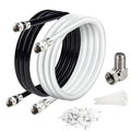 Elecan 2 Ft/2 Pack RG6 Coaxial Coax Cable Connectors Set, Quad Shielded by Elecan
