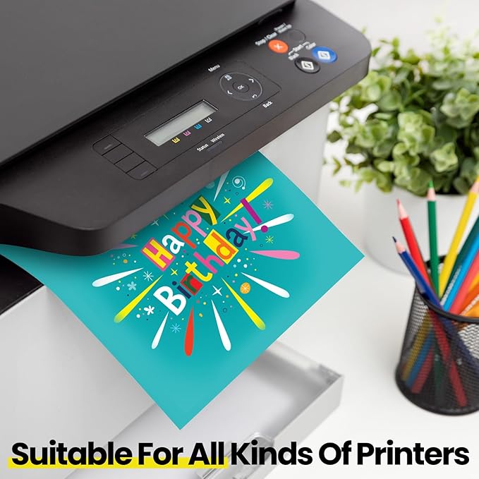 Harloon 500 Sheets Construction Paper Bulk Heavyweight A4 Size Thick Construction Paper Cardstock for DIY Craft Supplies(180 Gsm,Multi Colors)