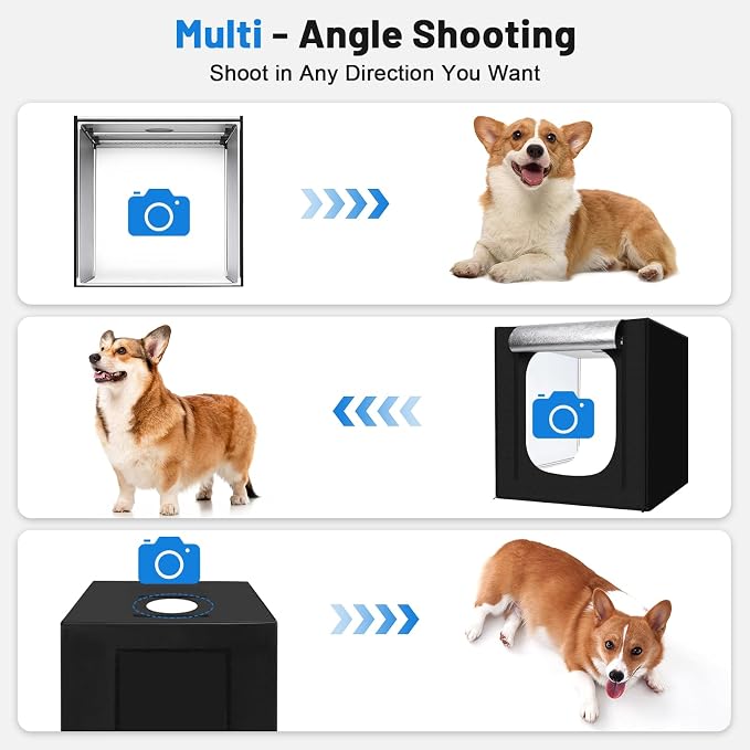 Photo Light Box 28x28 Inch for Photography, 3 Color 10-Level Adjustable Photo - Image 3