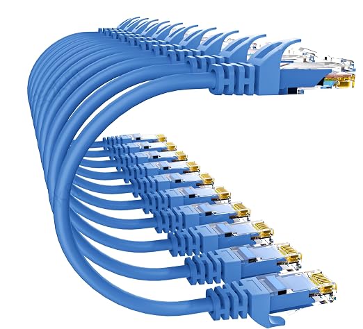 Cat 6 Ethernet Cable 10FT 10Pack, Cat6 Ethernet Patch Cable 10Gbps, High-Speed by 10Gsupxsel