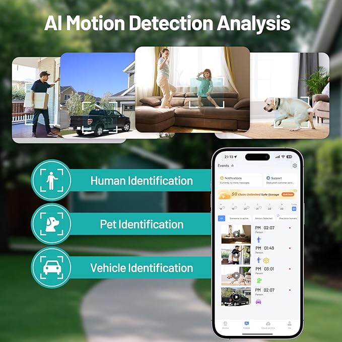2K 3MP Window Camera, Smart AI Color Night Vision, 5G & 2.4GHz WiFi Indoor Home - Image 5