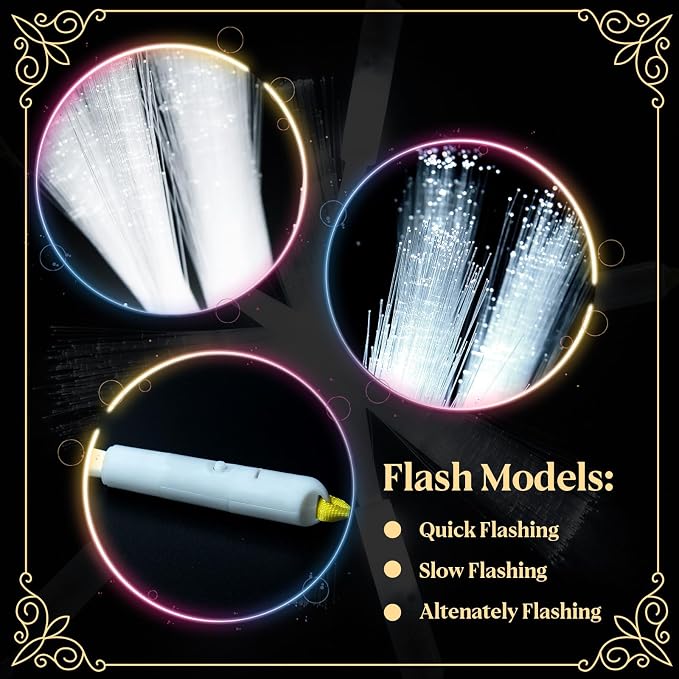 SHQDD 100 PCS White Fiber Optic Wands, LED Fiber Wands, Wedding Party Supplies - Image 4
