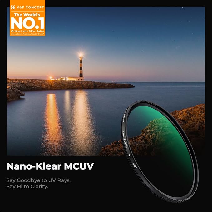 K&F CONCEPT 95mm MCUV Lens Protection Filter 18 Multi-Coated Camera Lens UV - Image 2