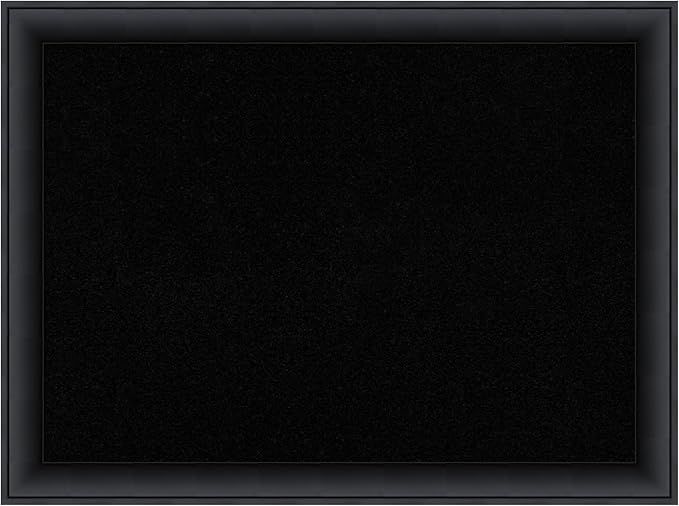Amanti Art Black Cork Board for Wall, 23x31 Vision Board with Black Wood Frame, Medium Corkboard Office Decor for Home Organization, Modern Corkboard Pinboard to Display Items for Home Organization