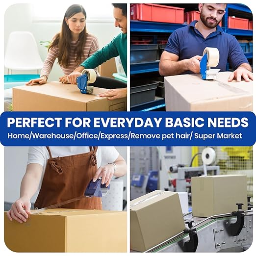 ADHES 96 Rolls Packing Tape with Dispenser Gun, 2.6 Mil Heavy Duty Packaging Tap for Shipping, Moving and Storing, 1.88 Inch x 55Yards, Super Clear