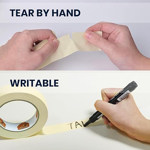 General Purpose Masking Tape Beige White 1.88 Inches x 60 Yards, Bulk Painters Tape for Painting, Labeling, DIY Arts Crafts, Home Office School Projects, 36 Rolls