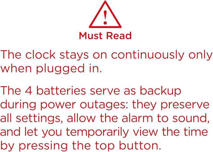 Peakeep Large Display Digital Alarm Clock - Image 8