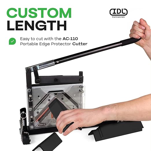 IDL Packaging Cardboard Edge Protector 2" x 2" x 36", Pack of 100 - White Kraft Cardboard Corner Protectors for Shipping - V-Board Reinforced Pallet Edge Protector - Eliminates Shifting of Packaging