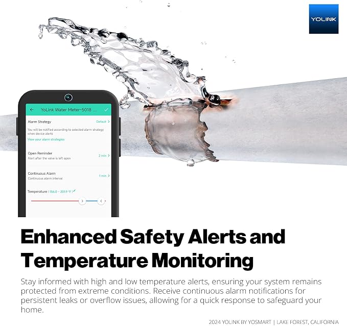 NSF Certified YoLink FlowSmart All-in-One Smart Water Meter & Auto Shutoff - Image 8