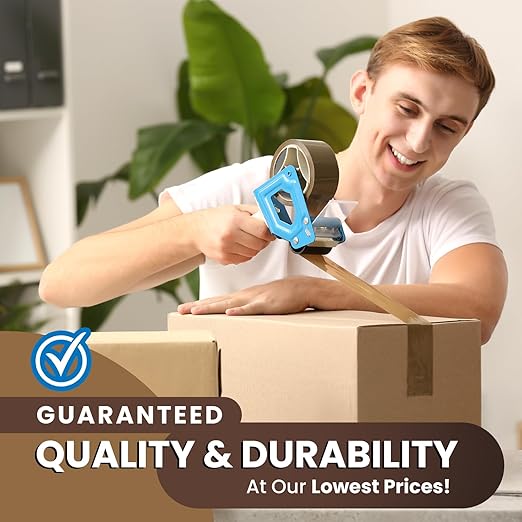 36 Rolls [Upgraded] 2" Brown Premium Packing Tape, 110 Yards, 2.2 mil, Heavy Duty Packaging Tape for Shipping, Moving, Sealing - Stronger & Thicker
