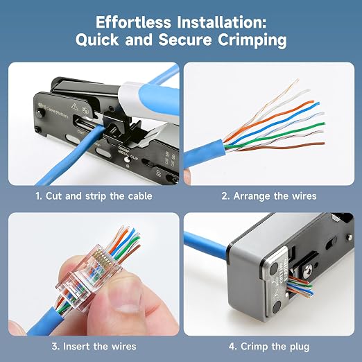 Cable Matters 50-Pack Cat 6 Pass Through RJ45 Connectors, 50µ Gold Plated - Image 5