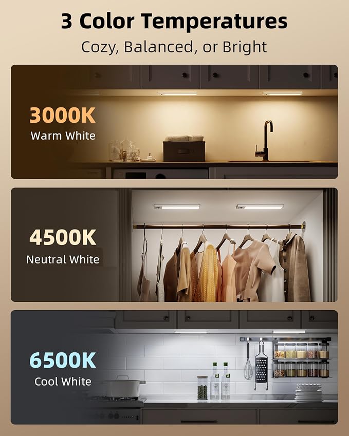 EZVALO 3-Pack 10inch Under Cabinet Lighting - Image 7