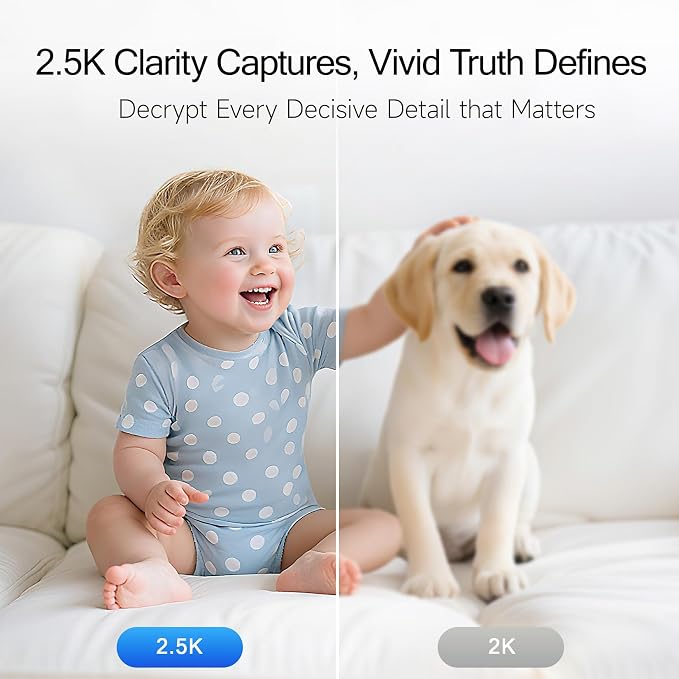 2.5K Pet/Dog Camera with Speaker/Phone App, No-Monthly-Fee AI Person/Pet/Cry - Image 4