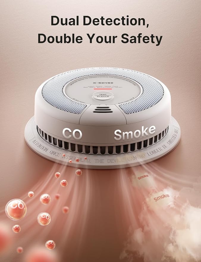 X-Sense 2-in-1 Smoke and Carbon Monoxide Detector Alarm, 10-Year - Image 5