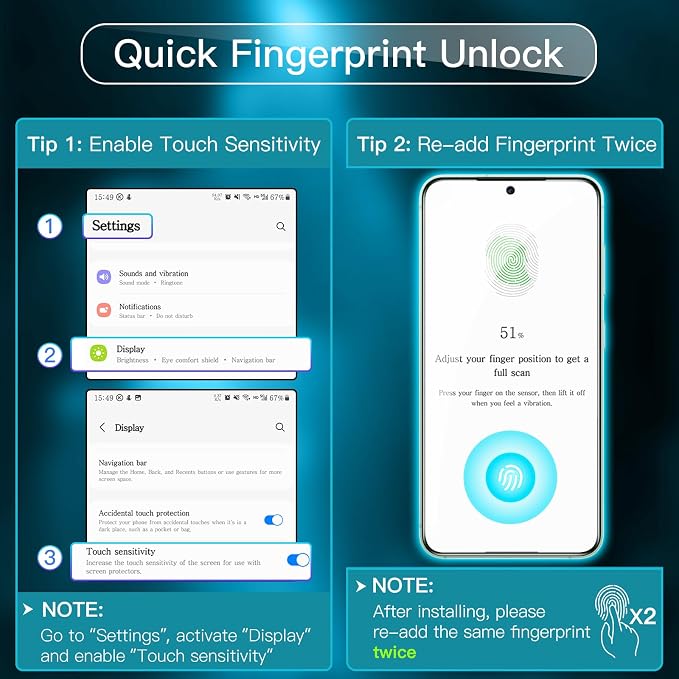 JETech Screen Protector for Samsung Galaxy S25+ / S25 Plus 5G - Image 2