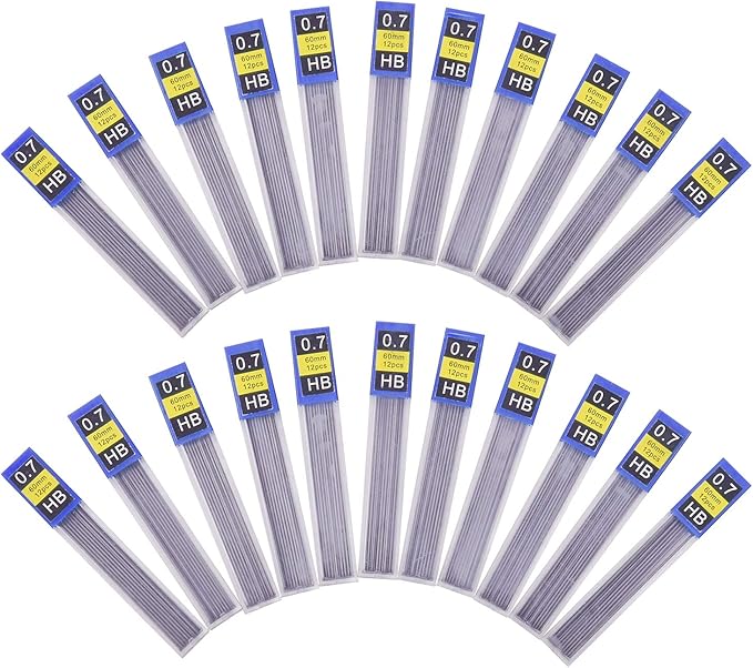 Morepack 840 Pieces Lead Refills,0.7 mm HB,Break Resistant Mechanical Pencil Refills,70 Tubes (840 Pieces)