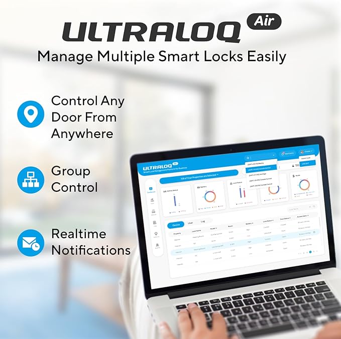 ULTRALOQ Latch 5 Smart Lock, World's First WiFi Smart Lever Lock, Touchscreen - Image 7