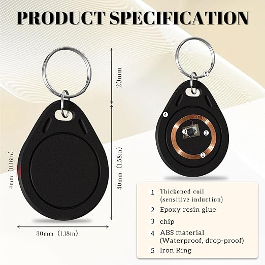 10pcs T5577 RFID Keyfobs 125kHz Writable T5577 Key Tags Proximity ID Card Token - Image 3