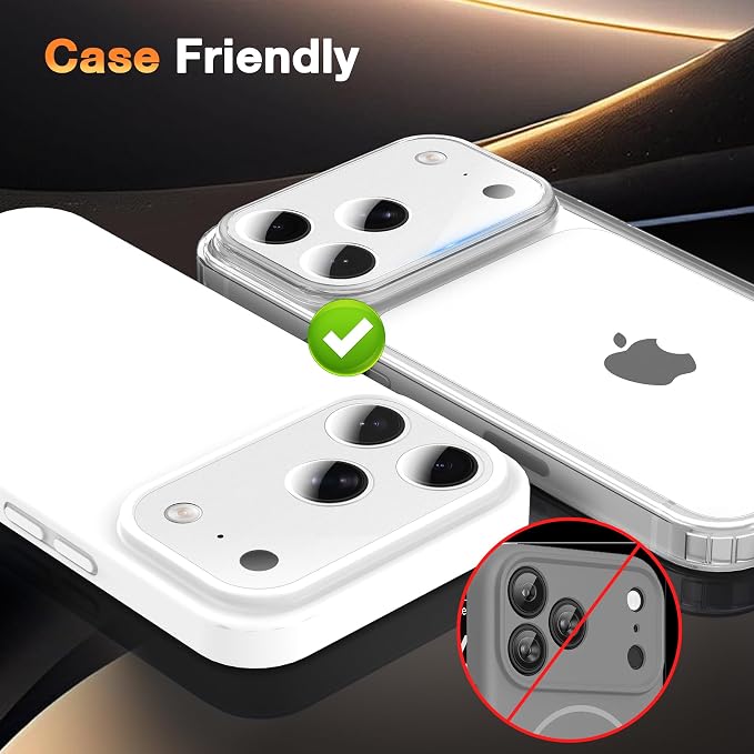 YWXTW [0 Bubbles for iPhone 17 Pro Camera Lens Protector, Full Coverage - Image 5