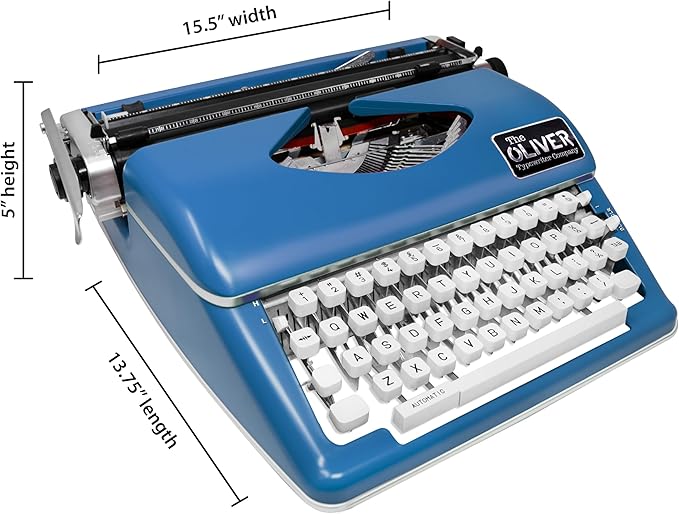 Timeless Manual Typewriter, Blue