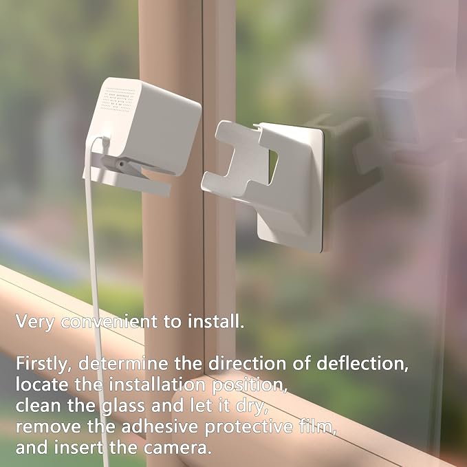 Teccle Angled Window Mount for Wyze Cam v4 Cam V3, 20 Degrees Tilt, Through - Image 5