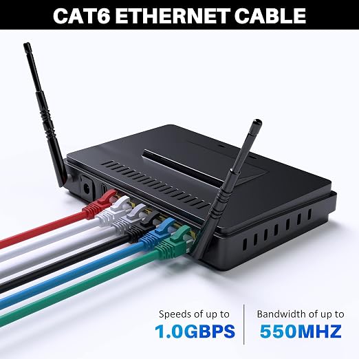 Cat 6 Ethernet Cable 50 FT, Long High Speed Cat6 Internet Cable, Standard RJ45 - Image 4