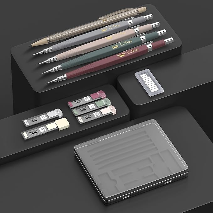 Mr. Pen- Mechanical Pencil Set with Leads and Eraser Refills, 5 Sizes - 0.3, 0.5, 0.7, 0.9 and 2 Millimeters, for Drafting, Drawing and Sketching, Back to School Supplies