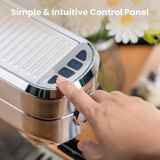 Gevi Espresso Expresso Machine 20 Bar with Auto Milk Frother, Professional Espresso Maker with Steam Wand, Compact Stainless Steel Cappuccino & Latte Machine, Gift for Coffee Lover, Home Baristas