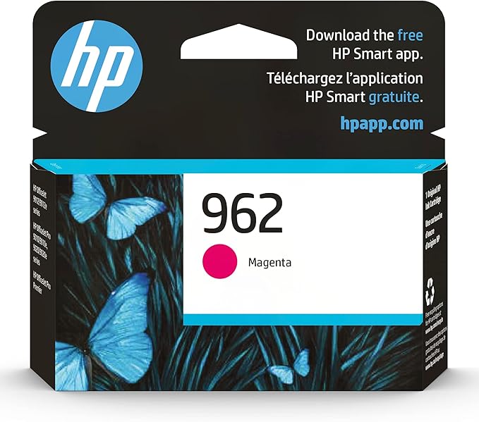 HP 962 Magenta Ink Cartridge | Works with HP OfficeJet 9010 Series, HP OfficeJet Pro 9010, 9020 Series | Eligible for Instant Ink | 3HZ97AN