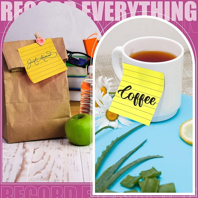 24 Pack Pop Up Sticky Notes 3 x 3 Refills 1200 Sheets Colored Sticky Notes Self Adhesive Memo Pads for Home Office Supplies(Dark Color, Line)