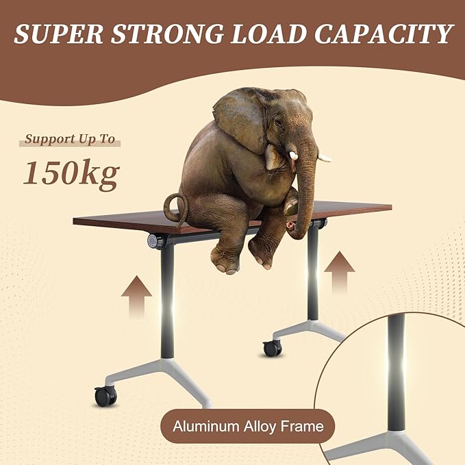 Folding Conference Room Table, Modern Conference Tables with Wheels, Large Rectangular Mobile Training Tables for Office Classroom, Foldable Modular Boardroom Seminar Table (2pack L55.1in)