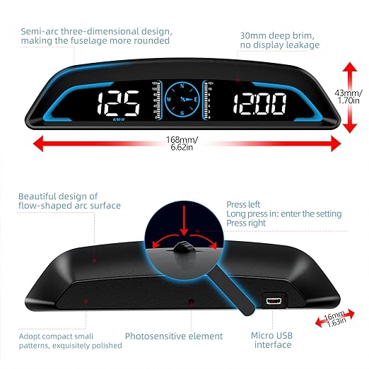 SinoTrack Digital GPS Speedometer Universal Heads Up Display - Image 5