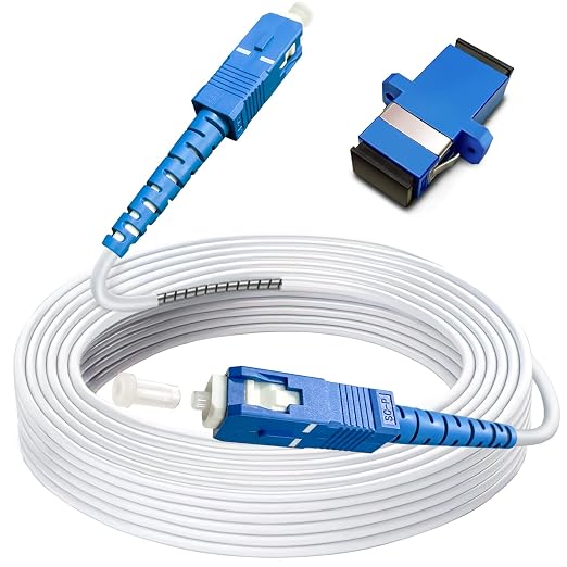 30ft SC to SC Fiber Optic Patch Cable, Armored Single Mode SC/UPC to SC/UPC by Bangun