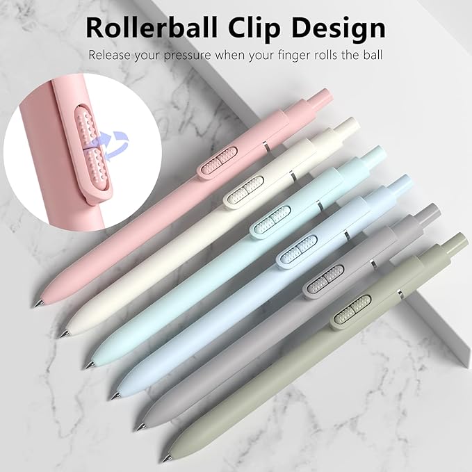 9 PCS Ballpoint Pens Black Ink, 1.0mm Medium Point Smooth Writing Ball Point Pens, High-end Long Lasting Retractable Pen for Home Office (6 Pens with 3 Refills)