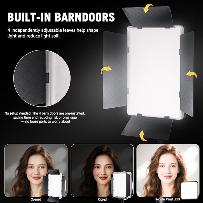36W Photography Lighting, Arsoer Bi-Color 2700K-6500K Studio Lights - Image 4