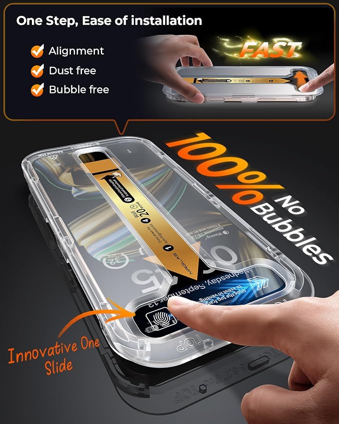 MRGLAS 4-Pack TOP 9H+ Glass for iPhone 15 Pro Privacy Screen Protector UNBREAK - Image 2