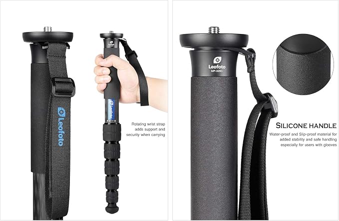 Leofoto MP-284C 65" 4-Section Carbon Fiber Portable Monopod, Lightweight - Image 6