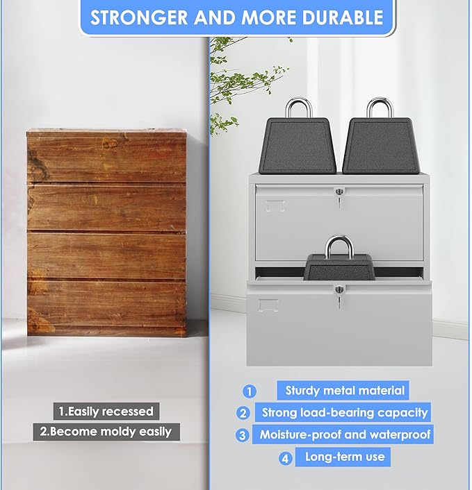 2 Drawer Lateral File Cabinet, Metal Wide Filing Cabinet with Independent Locks, Home Office Furniture for Hanging Files Letter/Legal/F4/A4 Size, Assembly Required, White