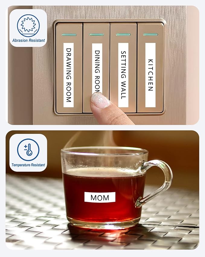 3-Pack TZ Tape 12mm 0.47 x 26.2 Laminated White Tape Compatible for Brother Label Maker Tape Cassette for PT PTH110 PTD410 Black on White