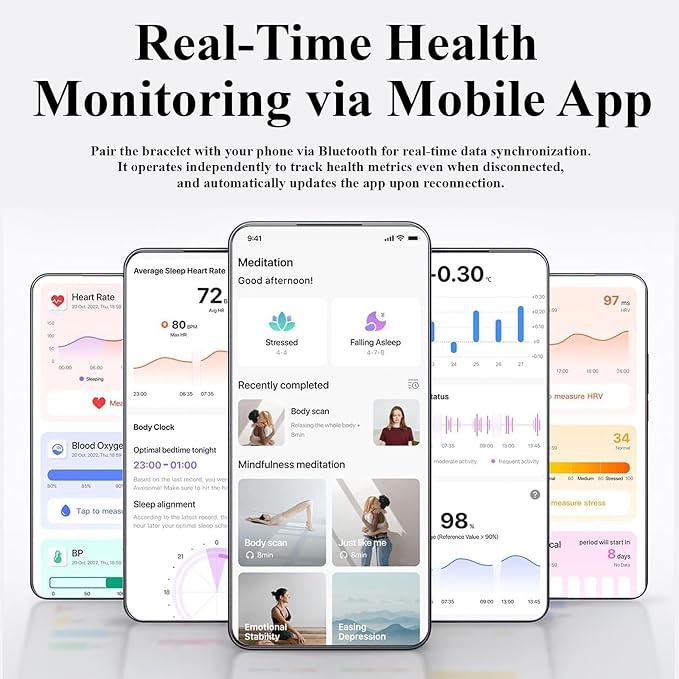 Smart Bracelet Health and Fitness Tracker, 24/7 Heart Monitor & Sleep Tracker - Image 6