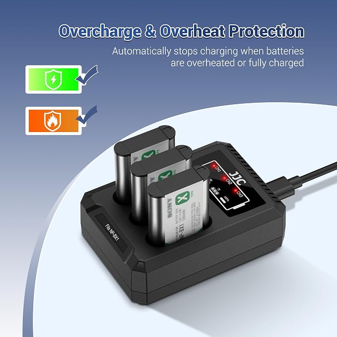 JJC NB-13L Battery Charger USB Triple Slot - Image 5
