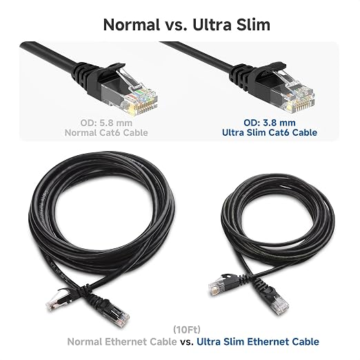 Cable Matters 10Gbps Snagless Cat 6 Ethernet Cable - 14ft - Image 4