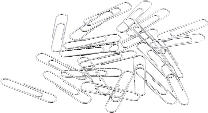 Amazon Basics No. 1 Paper Clips, Nonskid, 1000 Count (10 Pack of 100), Silver