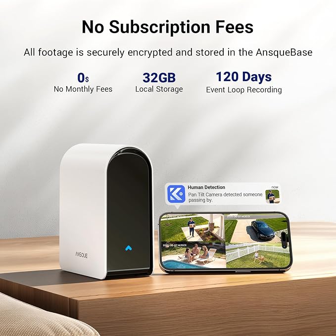 ANSQUE Security Cameras Wireless Outdoor Home System, 2 Camera Kit, No - Image 2