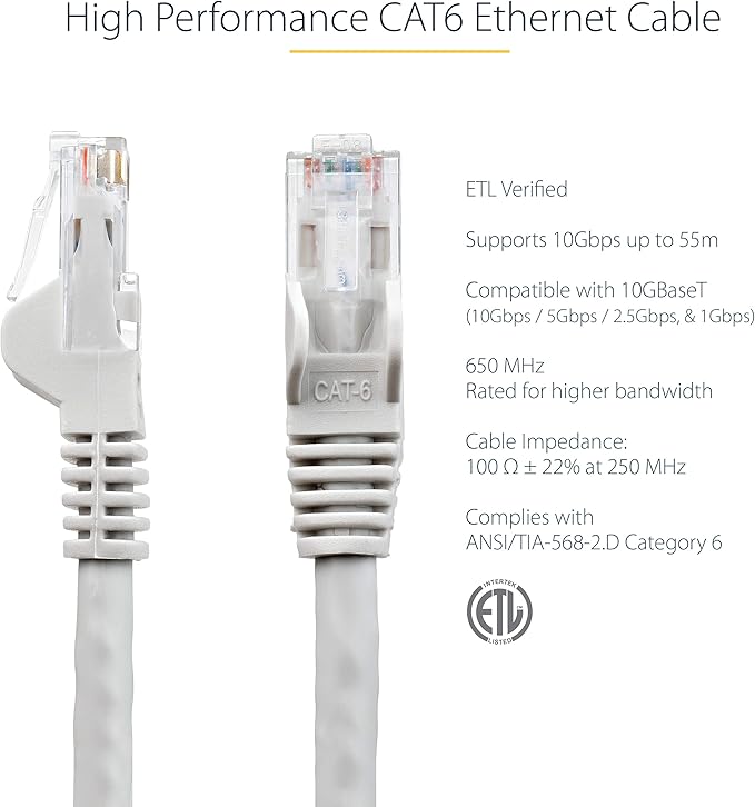 StarTech 20ft CAT6 Ethernet Cable - Image 2