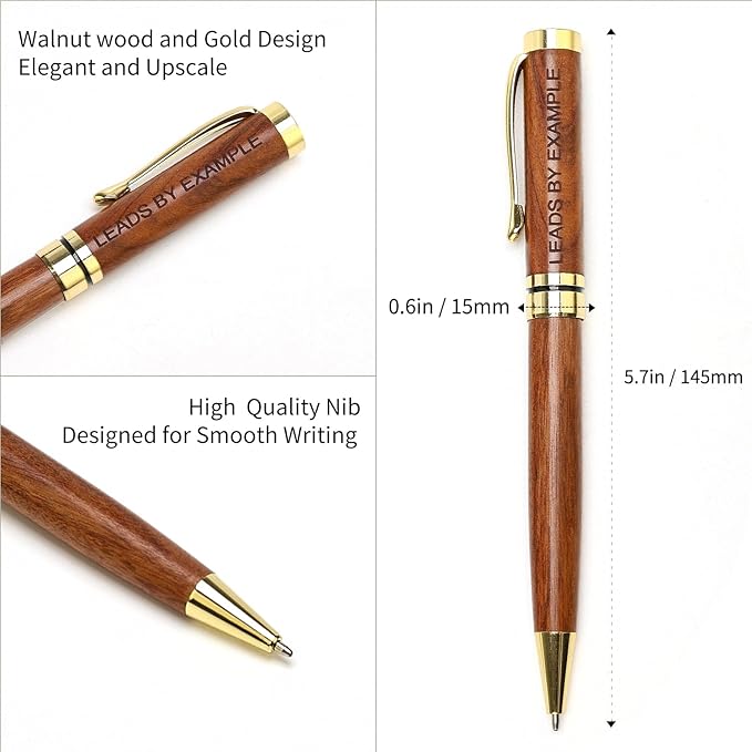 Engraved Wood Pen Set Thank You Gifts for Boss Coworkers Nurses Difference Maker Teacher Gifts for Women Employee Coach Counselor Therapist Leadership Work Christmas Gift Stuff Office Business Pens