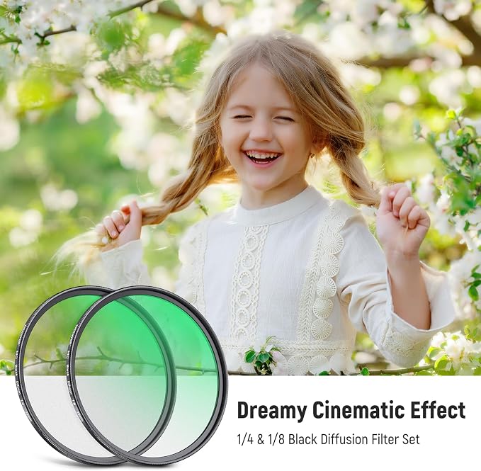 NEEWER 72mm Black Diffusion 1/4 & 1/8 Filter - Image 2