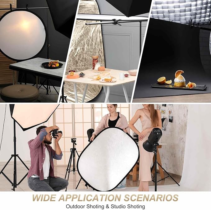 2Pcs 17"x11" Light Reflector 3 in 1 Photography Reflector Cardboards, Foldable - Image 6