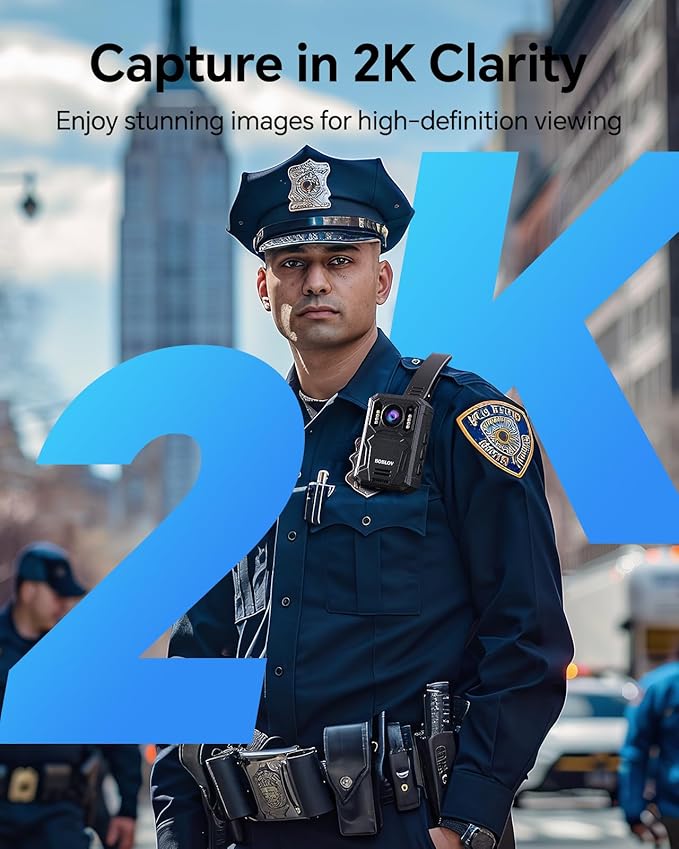 BOBLOV KJ23Pro 2K Body Camera, 64GB Body Camera - Image 2